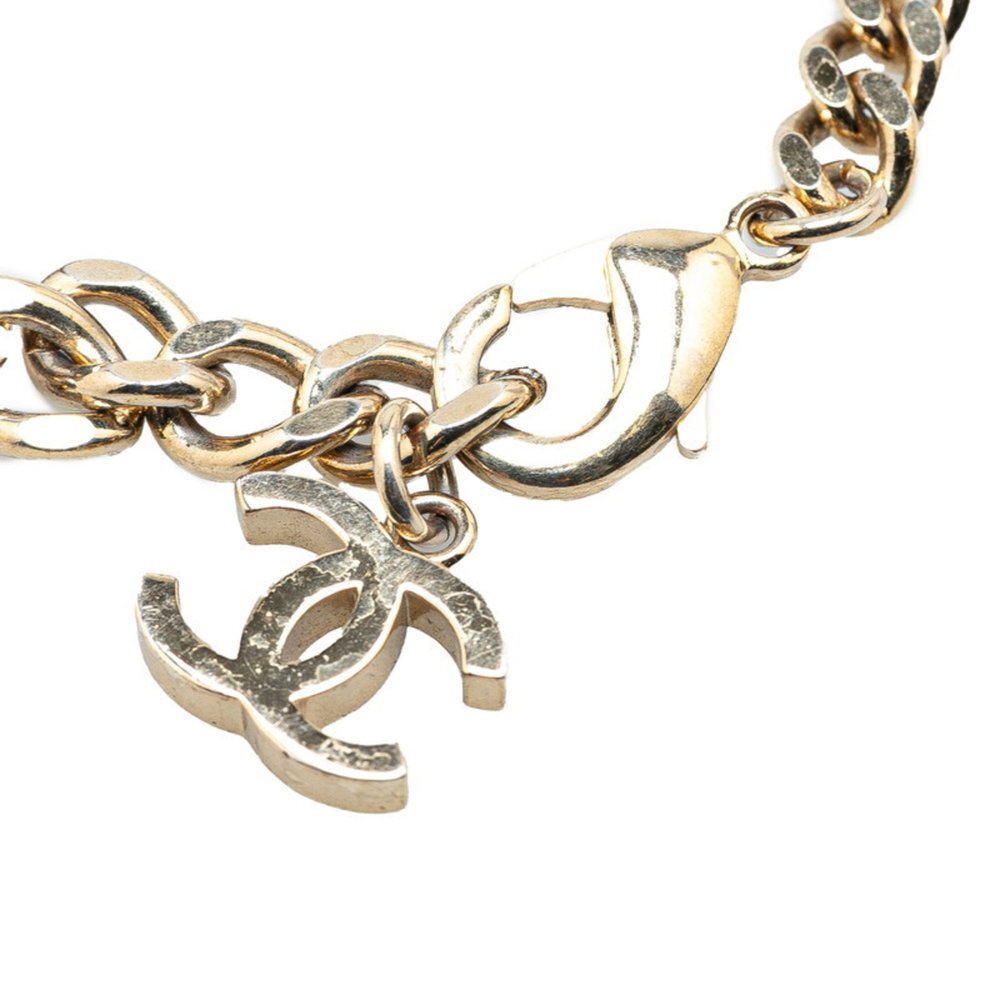 CHANEL Authentic Silver Logo Charm Bracelet - Picture 5 of 7